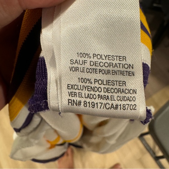 NFL Minnesota Vikings Men’s zip up sweater size XL white purple and gold - Picture 7 of 9